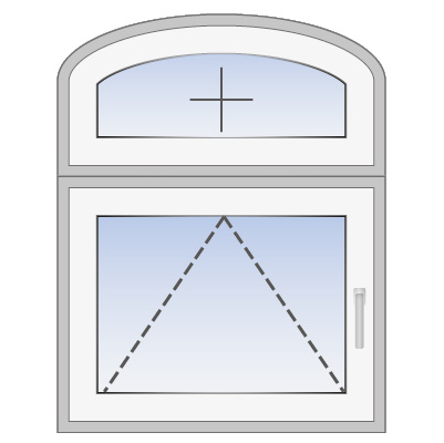 Kippfenster (Oberlicht Festverglasung)